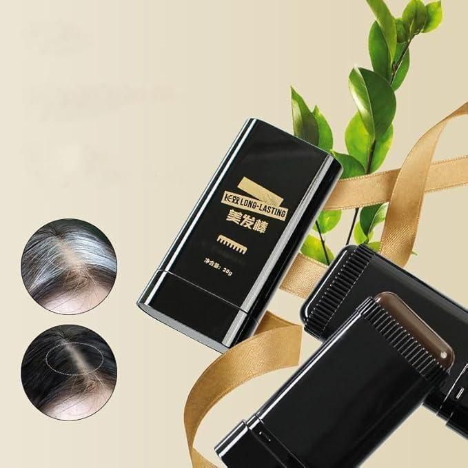 New Instantly Covers White Hair in 30 Seconds No Dye | No Chemicals | Lasts All Day - Black Pack of 2