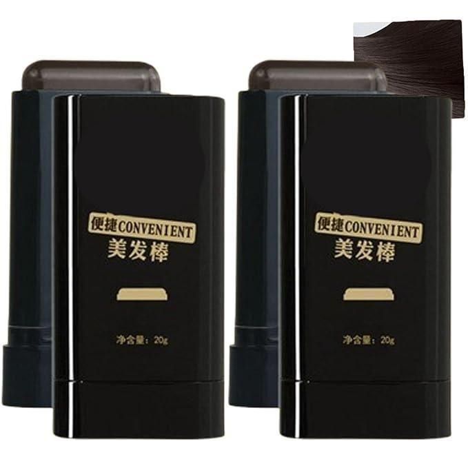 New Instantly Covers White Hair in 30 Seconds No Dye | No Chemicals | Lasts All Day - Black Pack of 2